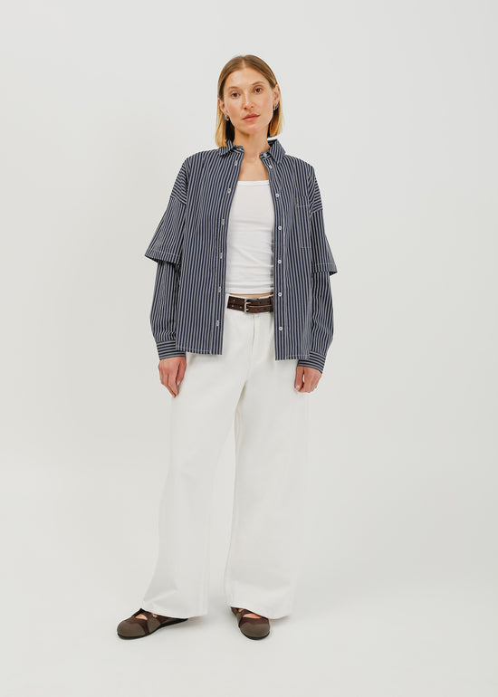 Malakai Shirt / Navy-White