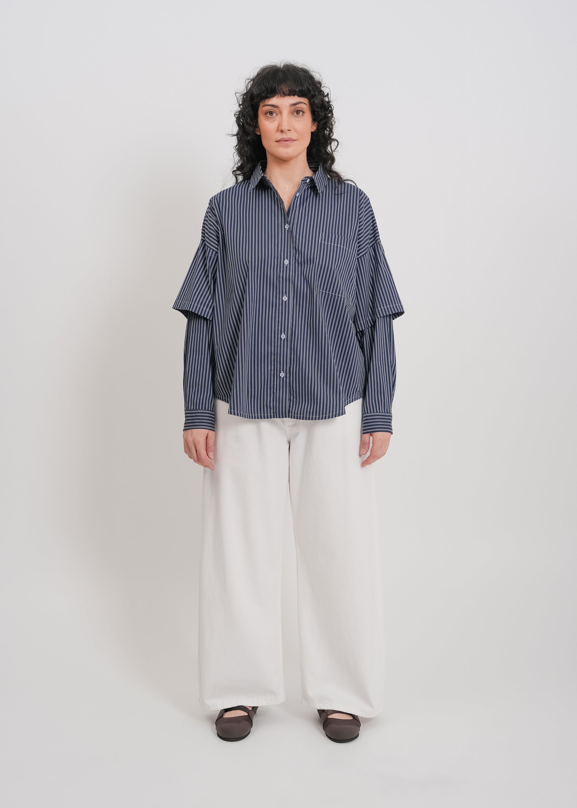 Malakai Shirt / Navy-White - 
Navy White (image 6)