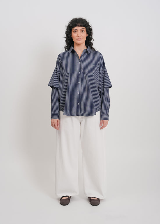Malakai Shirt / Navy-White