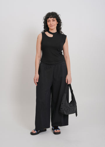 Irene Asymmetrical Tank / Black