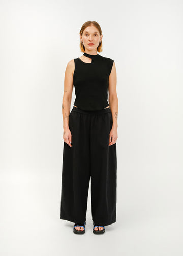 Irene Asymmetrical Tank / Black