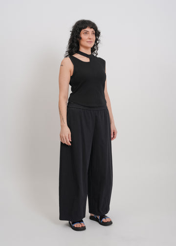Irene Asymmetrical Tank / Black