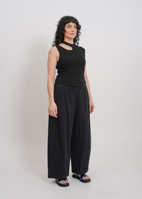 Irene Asymmetrical Tank / Black
