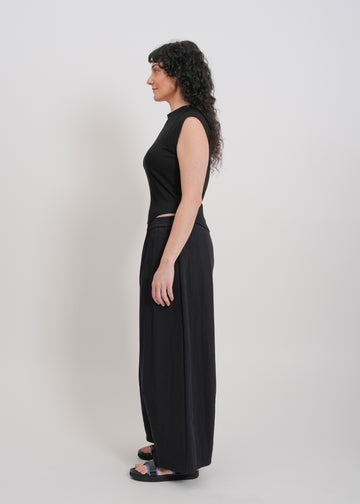 Irene Asymmetrical Tank / Black