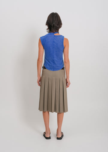 Irene Asymmetrical Tank / Washed Blue