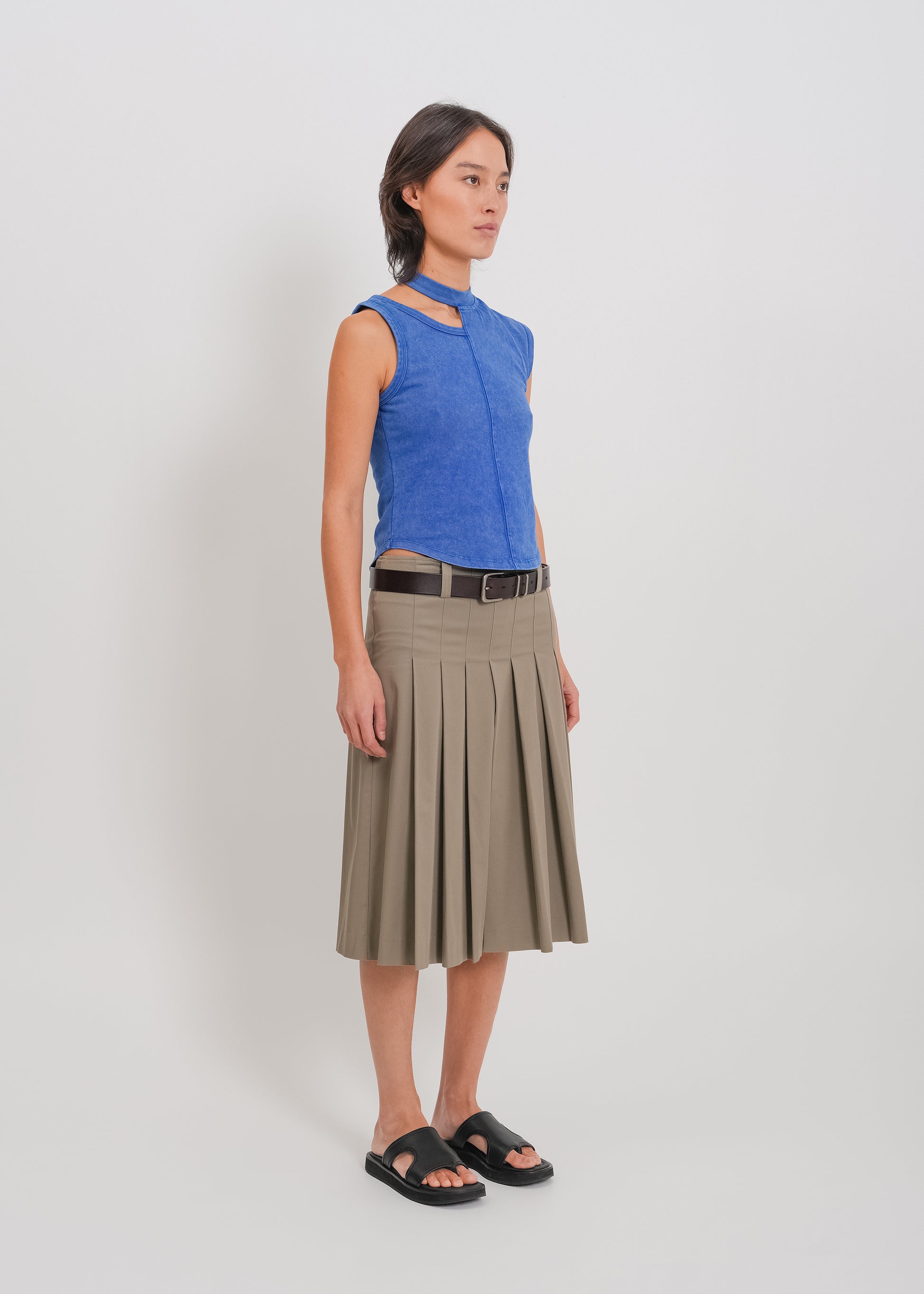 Irene Asymmetrical Tank / Washed Blue - 
Washed Blue (image 1)