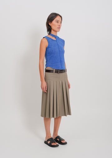 Irene Asymmetrical Tank / Washed Blue