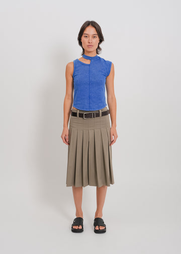 Irene Asymmetrical Tank / Washed Blue