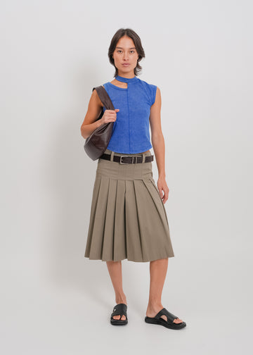 Irene Asymmetrical Tank / Washed Blue