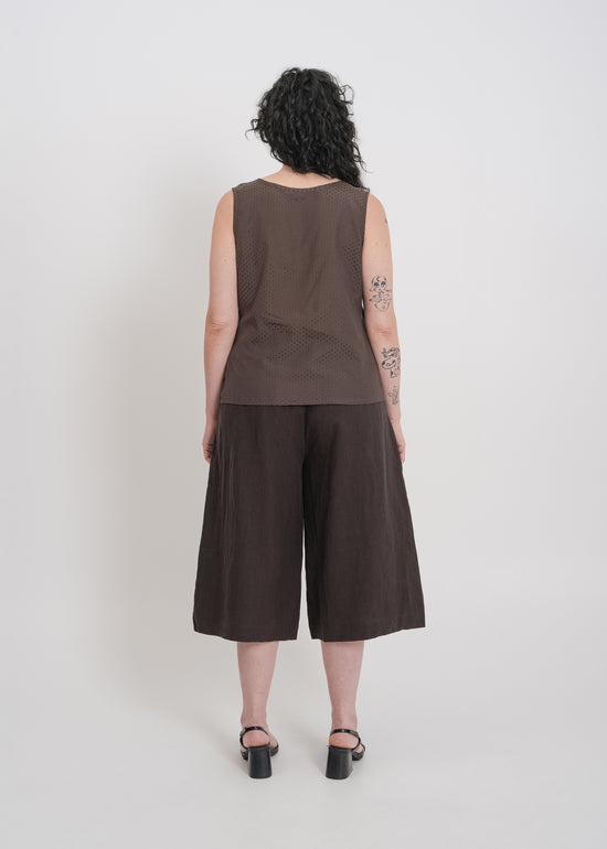 Ellen Wrap Top / Chocolate