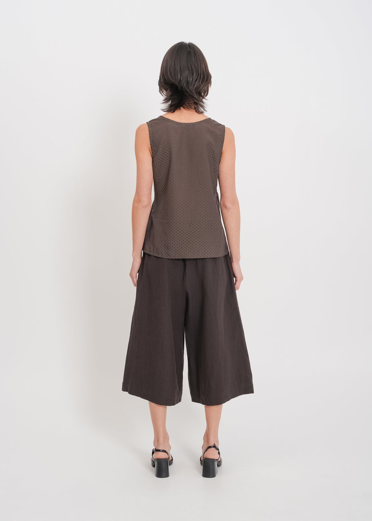 Ellen Wrap Top / Chocolate - 
Chocolate (image 5)