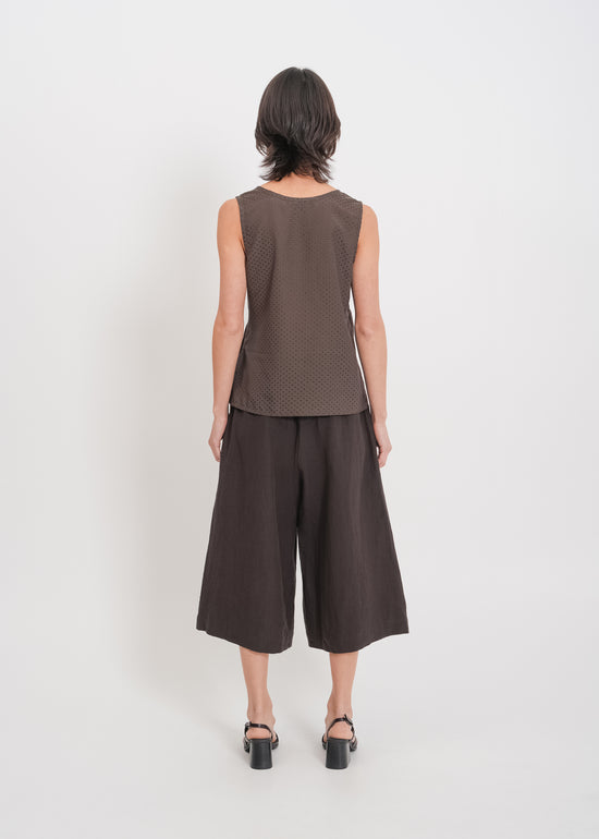 Ellen Wrap Top / Chocolate