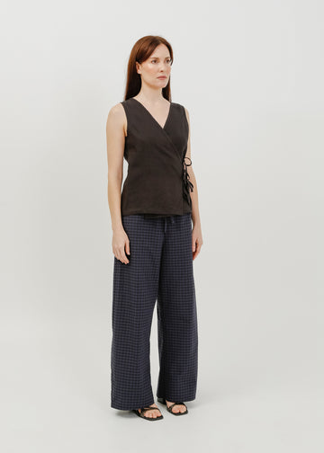Ellen Wrap Top / Black