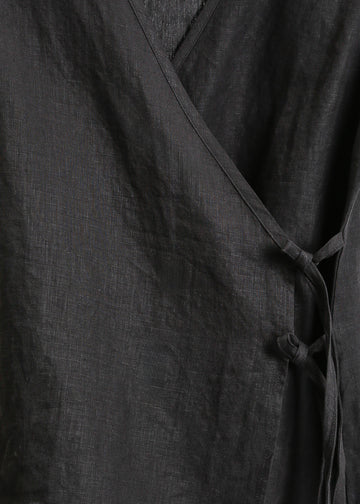 Ellen Wrap Top / Black