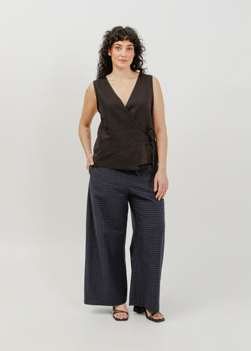 Ellen Wrap Top / Black