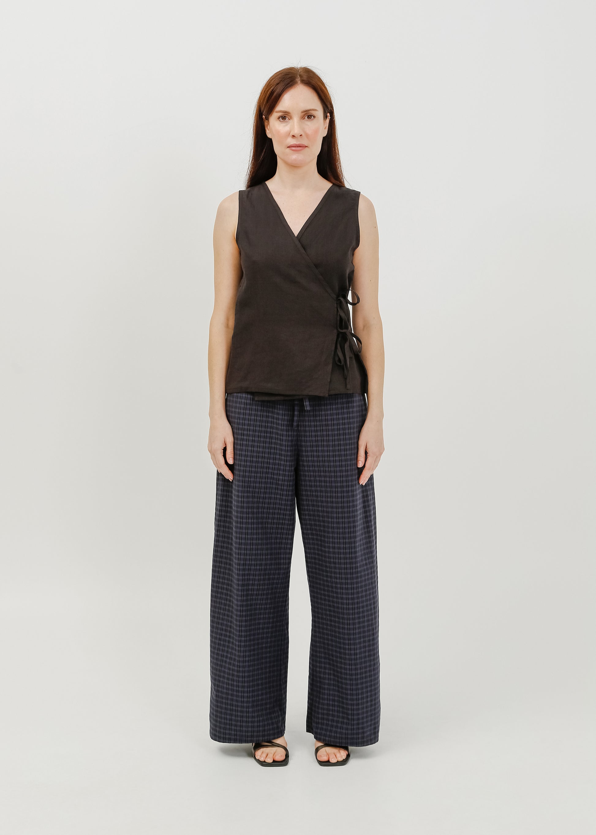 Ellen Wrap Top / Black - 
Black (image 1)