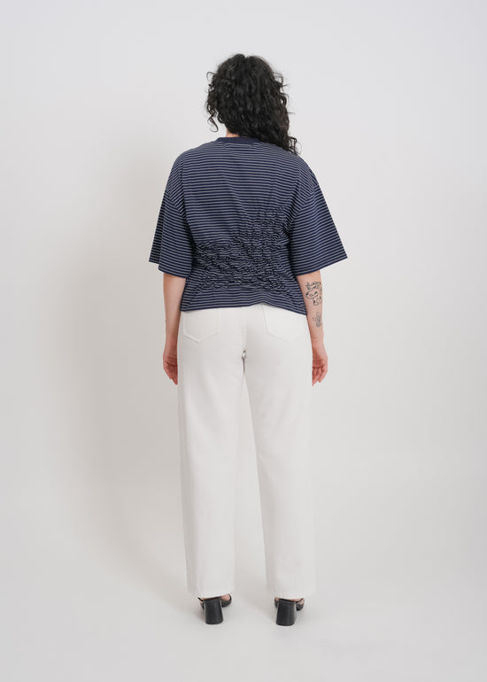 Juniper Tee / Navy-White
