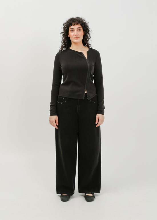 Vera Jersey Cardigan / Black