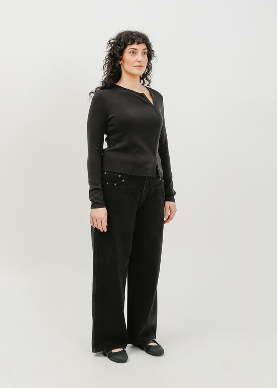 Vera Jersey Cardigan / Black