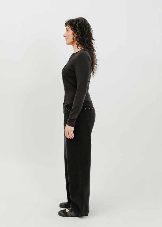 Vera Jersey Cardigan / Black