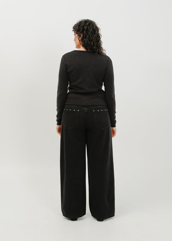 Vera Jersey Cardigan / Black
