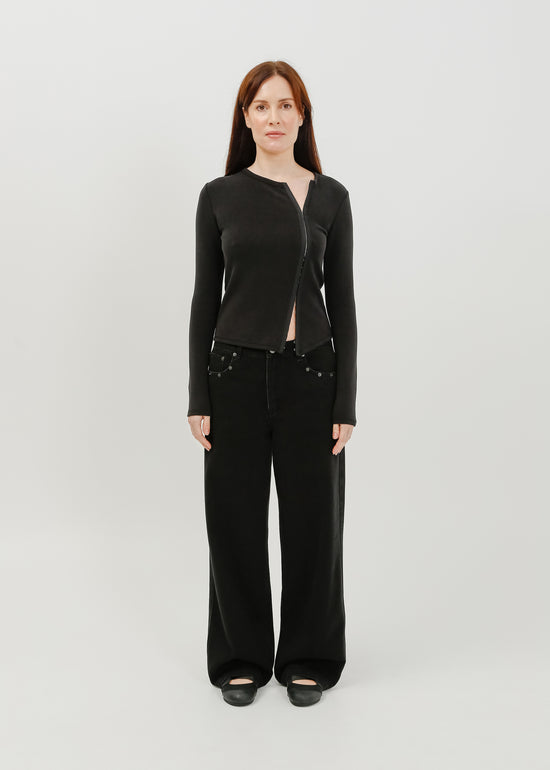 Vera Jersey Cardigan / Black