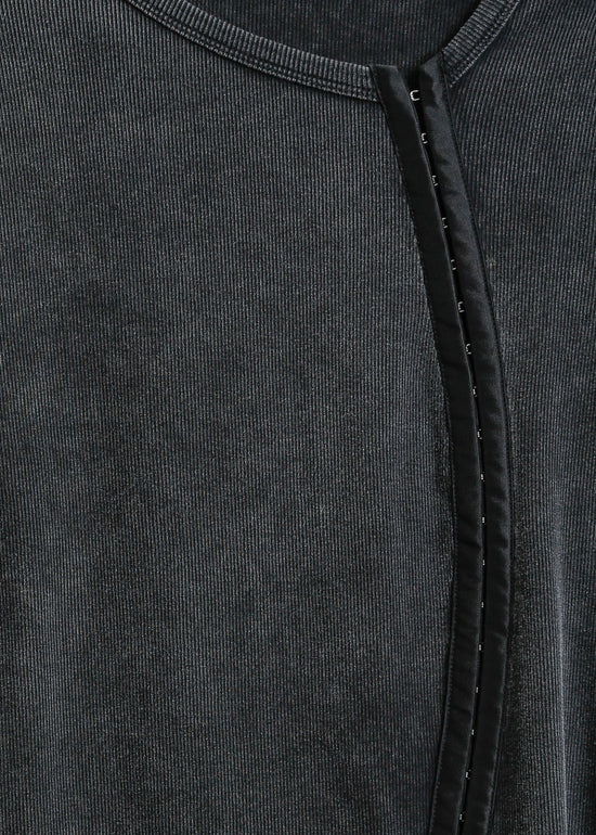 Vera Jersey Cardigan / Washed Black