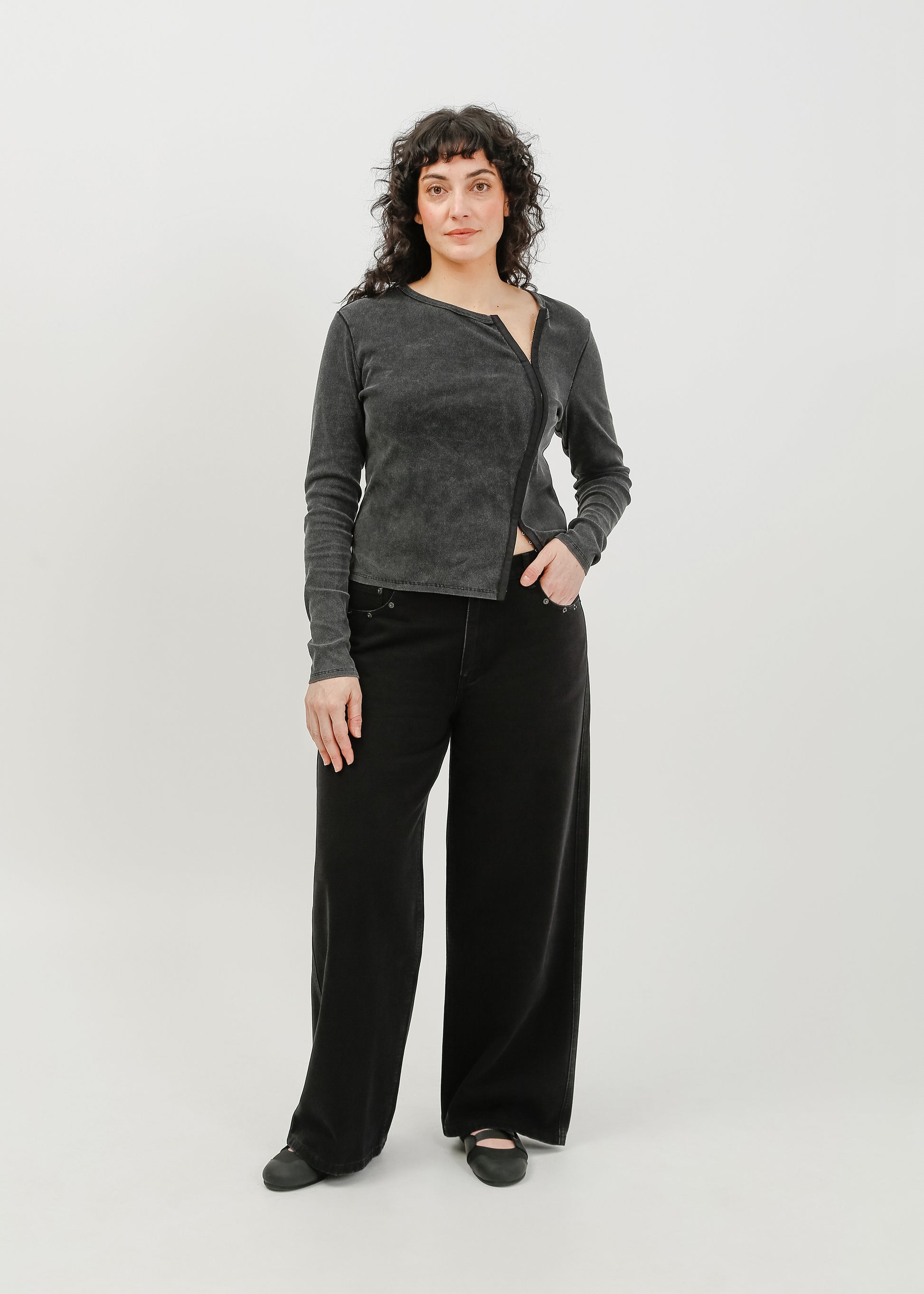 Vera Jersey Cardigan / Washed Black - 
Washed Black (image 10)