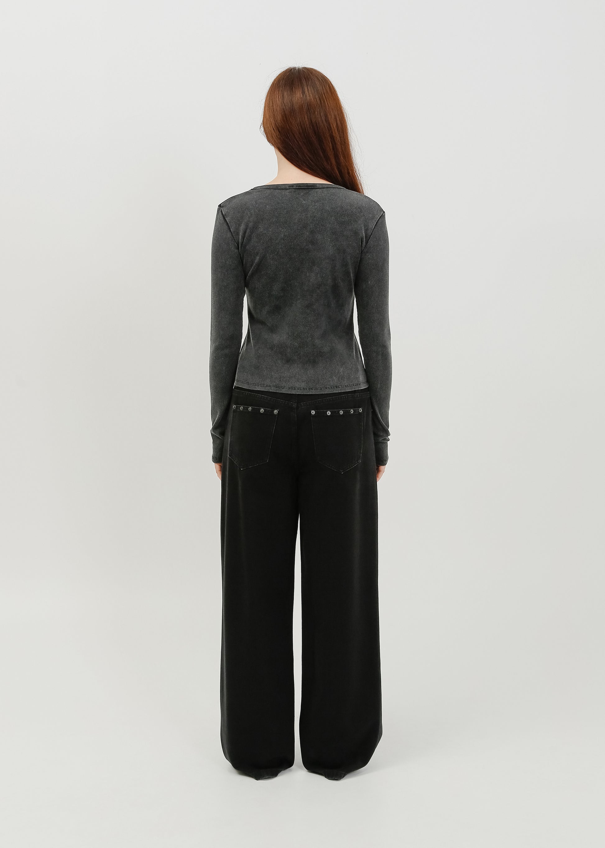 Vera Jersey Cardigan / Washed Black - 
Washed Black (image 4)