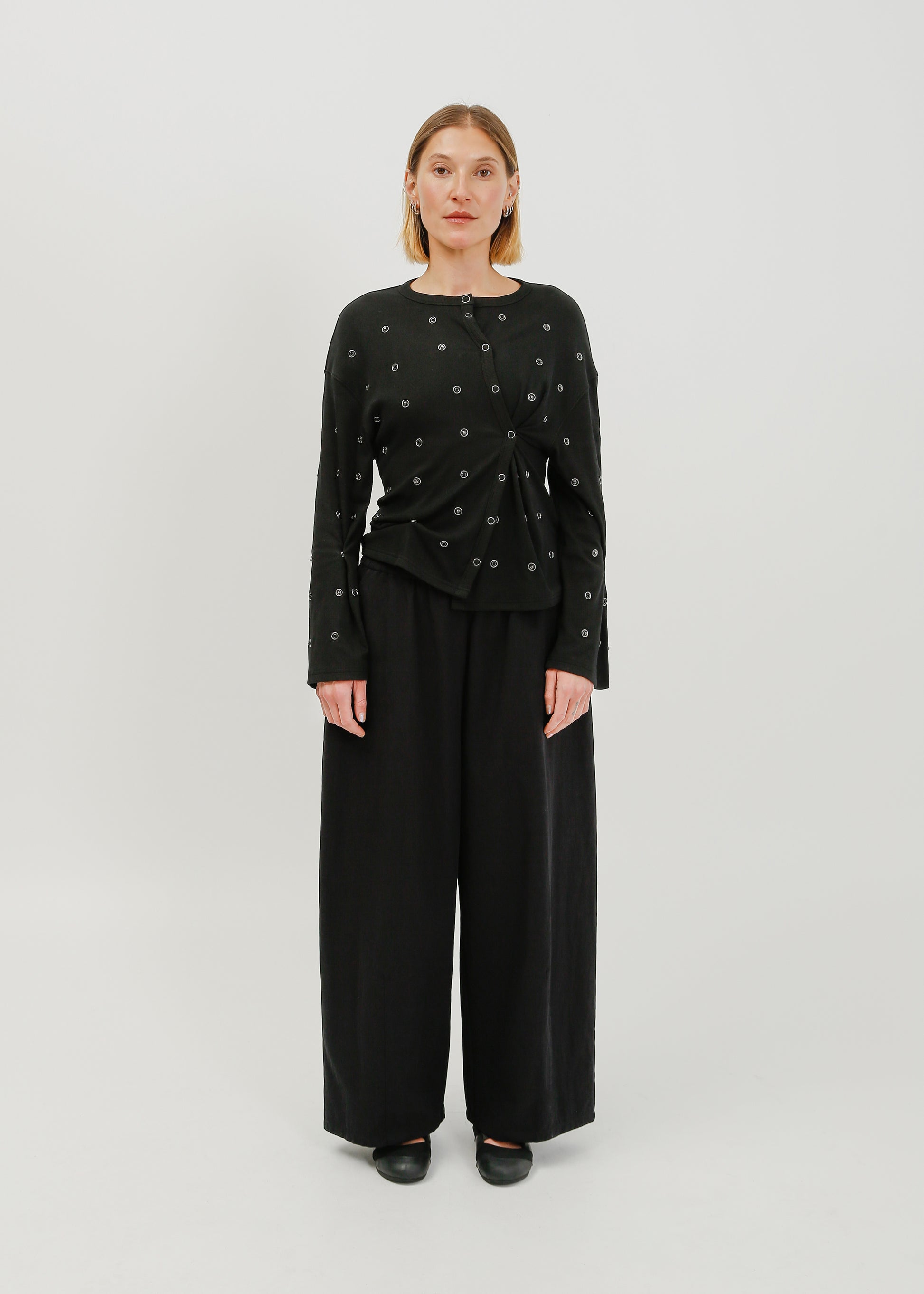 Enid Jersey Cardigan / Black - 
Black (image 1)