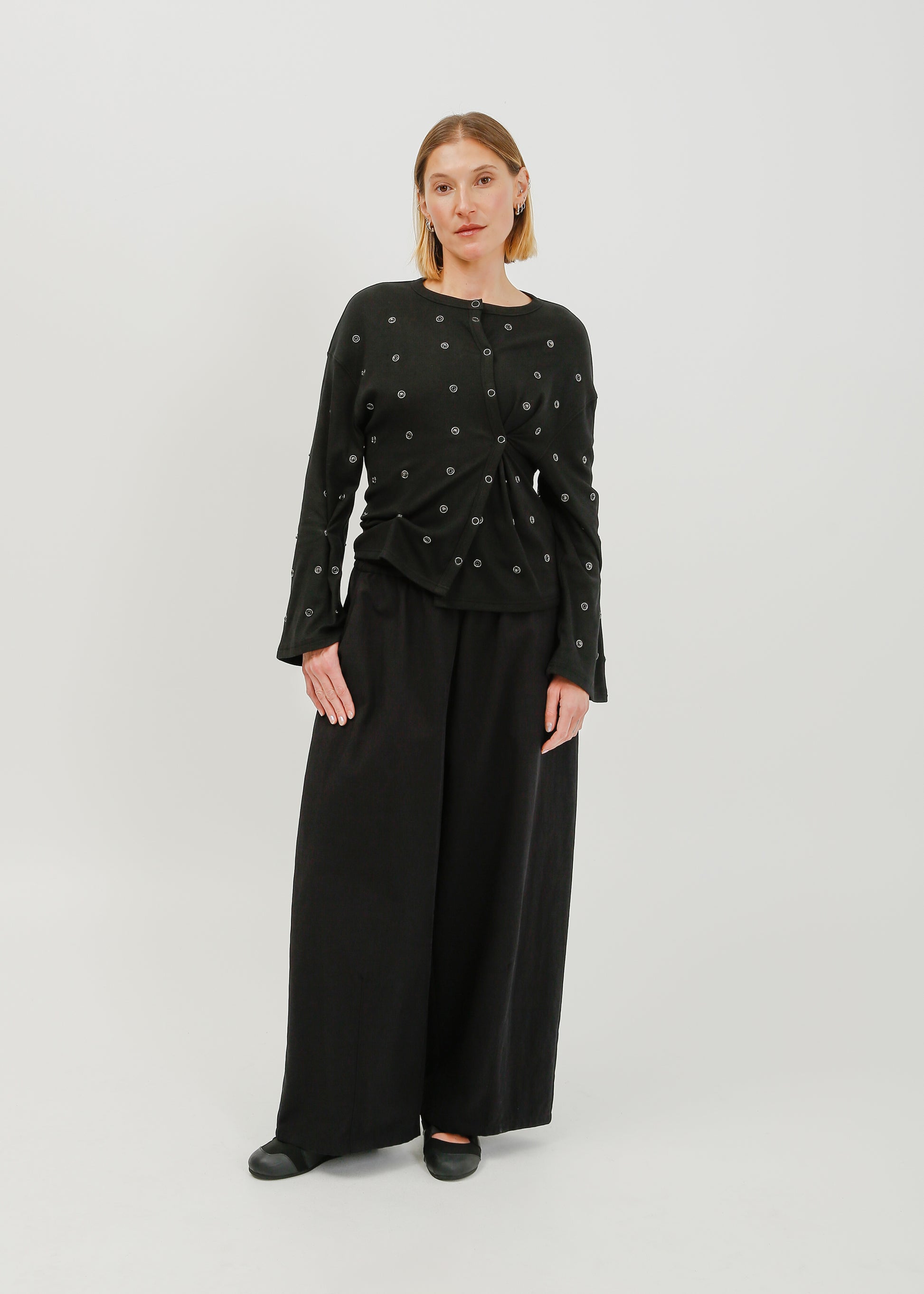 Enid Jersey Cardigan / Black - 
Black (image 5)
