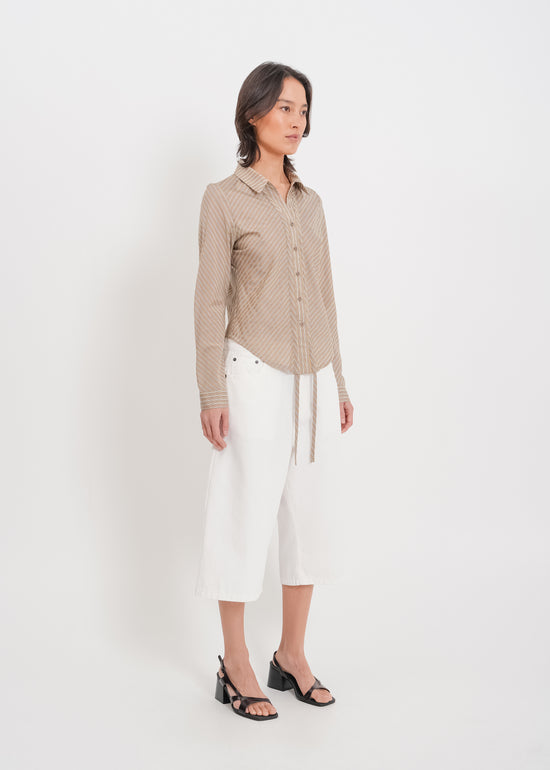 Casper Shirt / Mocha-Yellow-White-Black