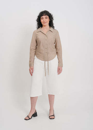 Casper Shirt / Mocha-Yellow-White-Black