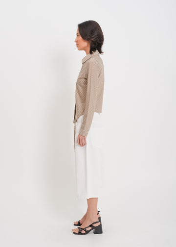 Casper Shirt / Mocha-Yellow-White-Black