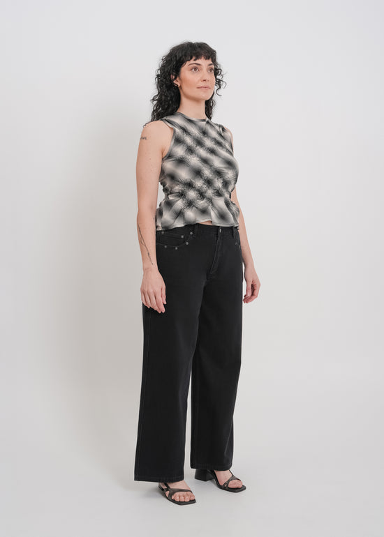Fallon Top / Black-White