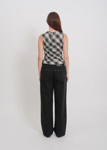 Fallon Top / Black-White