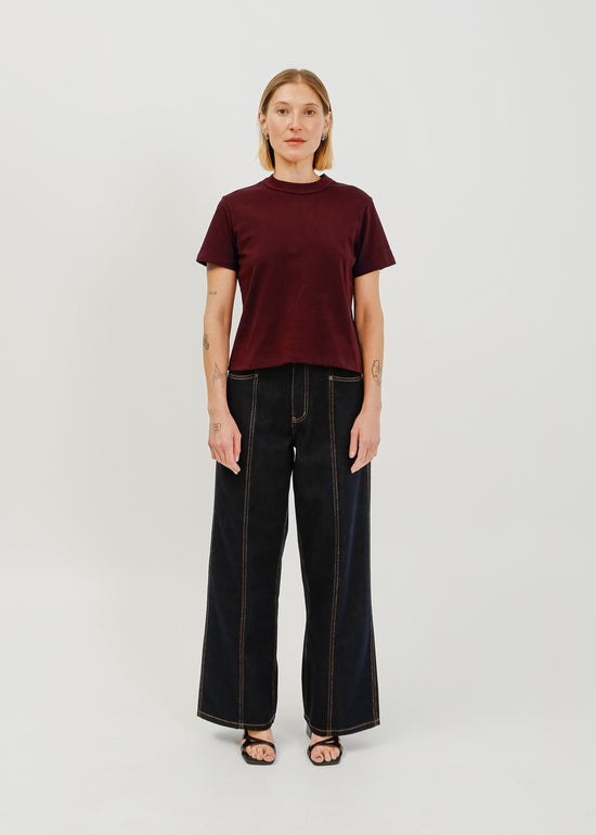 Franki Tee / Burnt Maroon