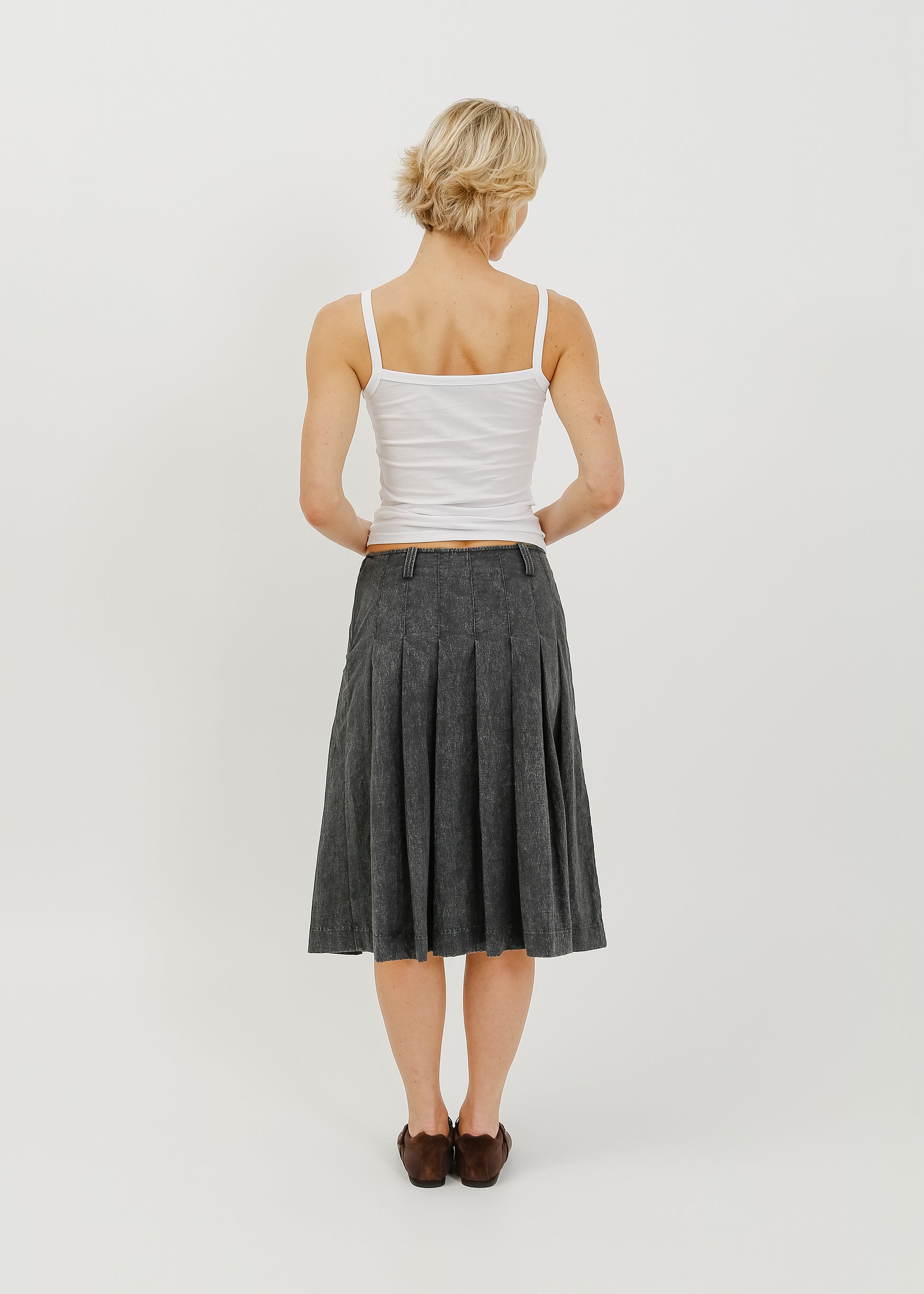 Macie Skirt / Washed Charcoal - 
Washed Charcoal (image 4)