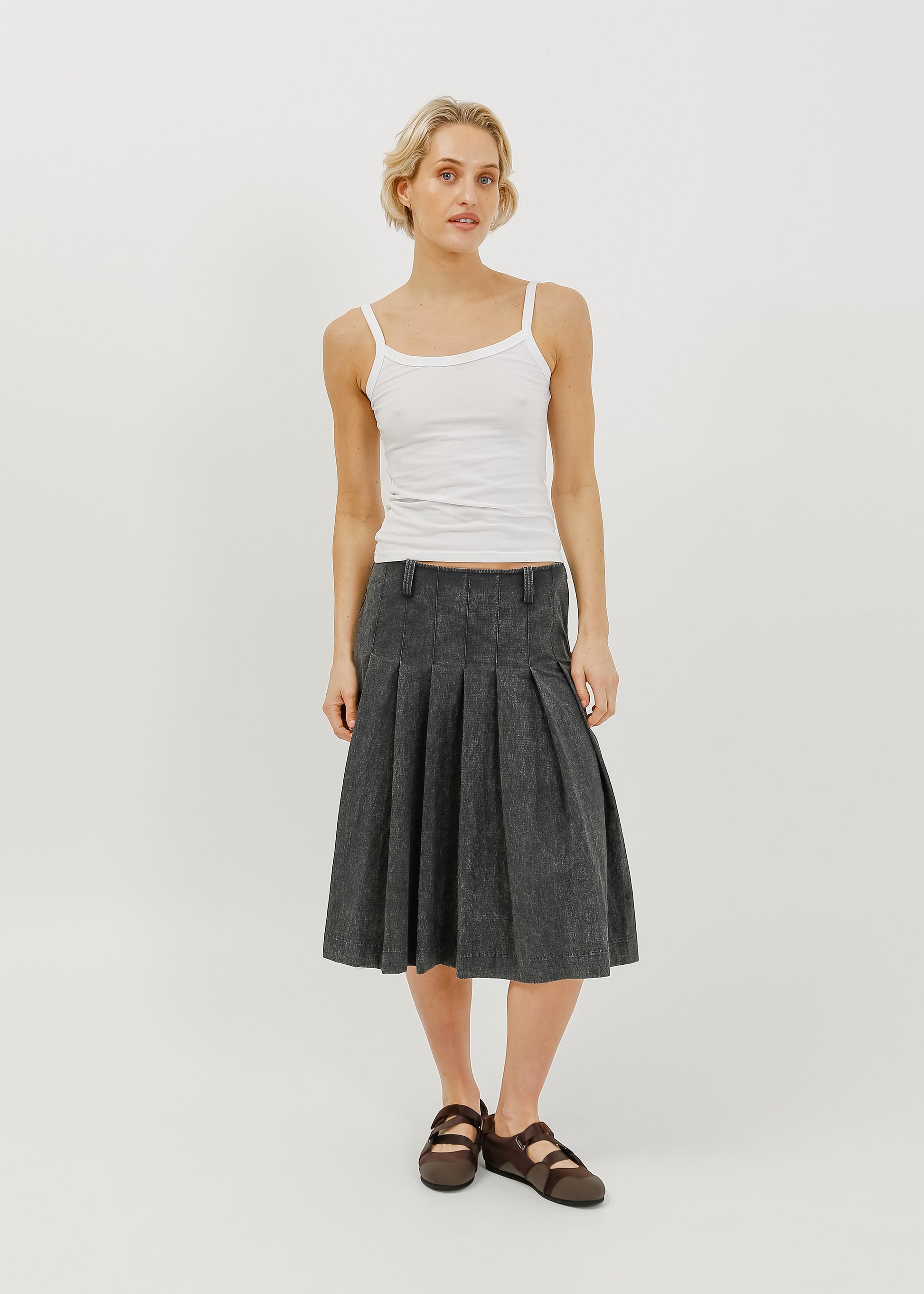 Macie Skirt / Washed Charcoal - 
Washed Charcoal (image 5)