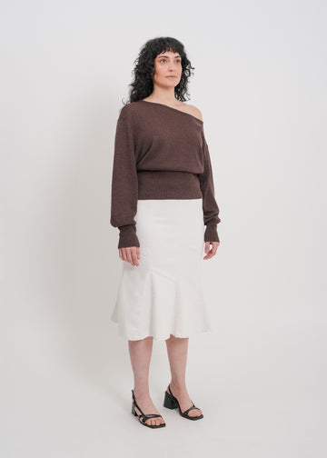 Melissa Denim Skirt / White