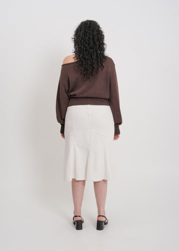 Melissa Denim Skirt / White