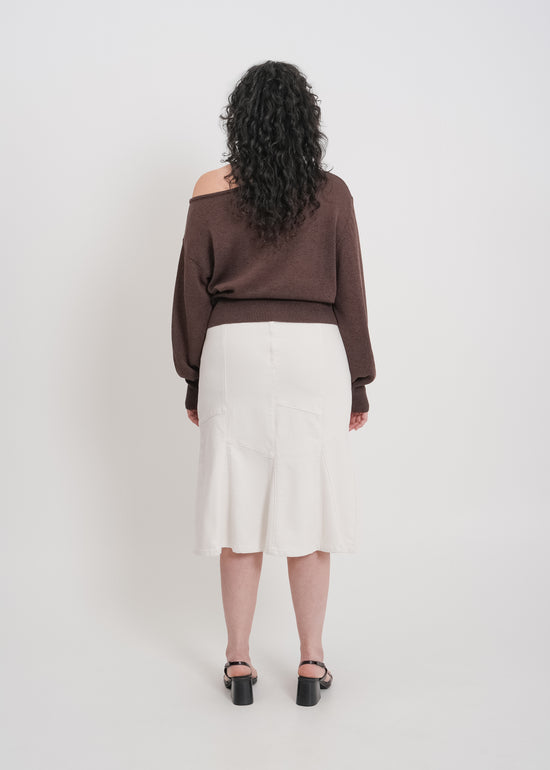 Melissa Denim Skirt / White