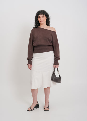 Melissa Denim Skirt / White