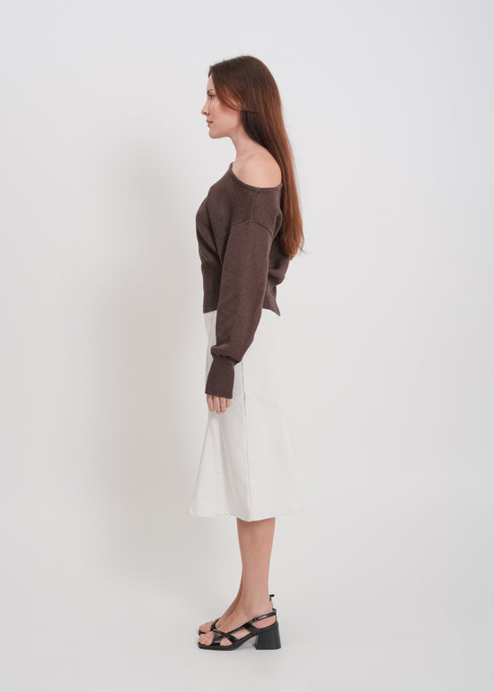 Melissa Denim Skirt / White