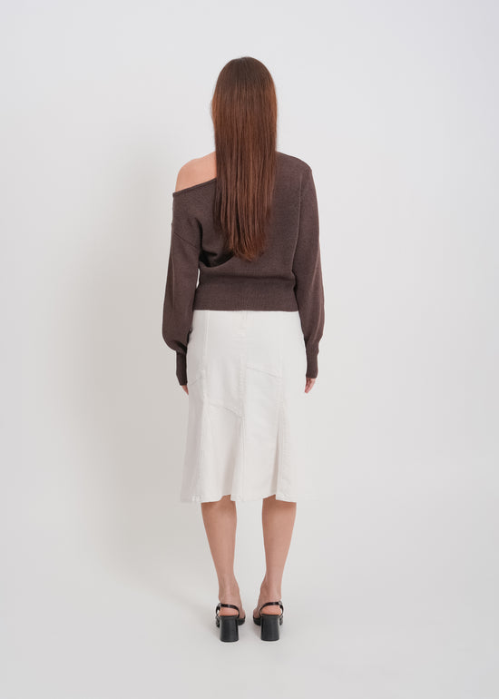 Melissa Denim Skirt / White