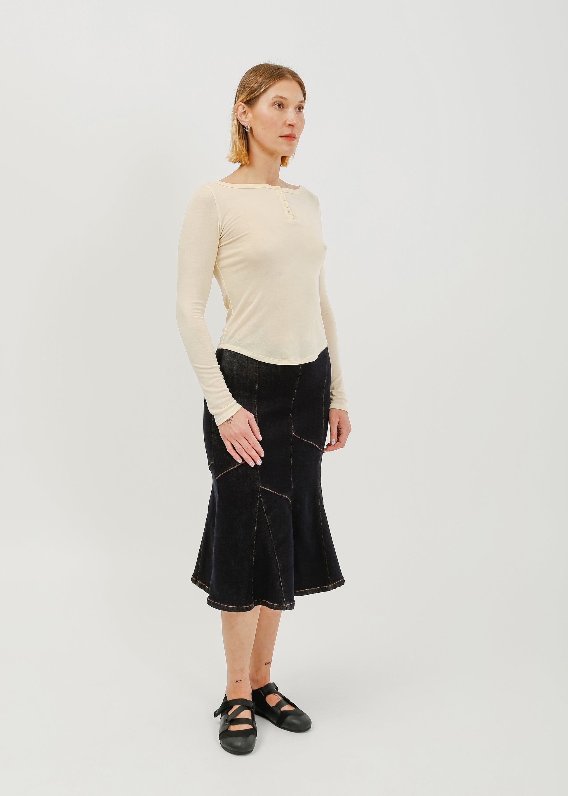 Melissa Denim Skirt / Dark Indigo - 
Dark Indigo (image 1)
