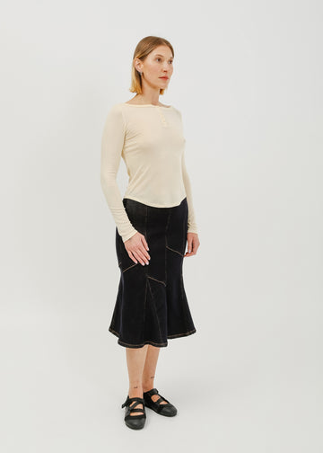 Melissa Denim Skirt / Dark Indigo