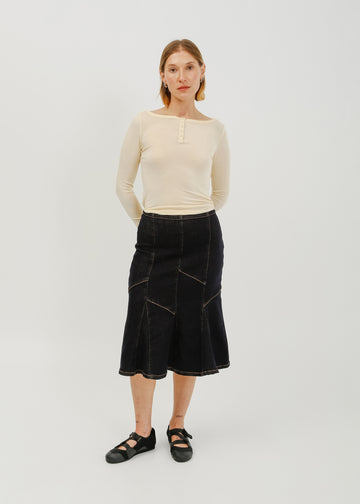 Melissa Denim Skirt / Dark Indigo
