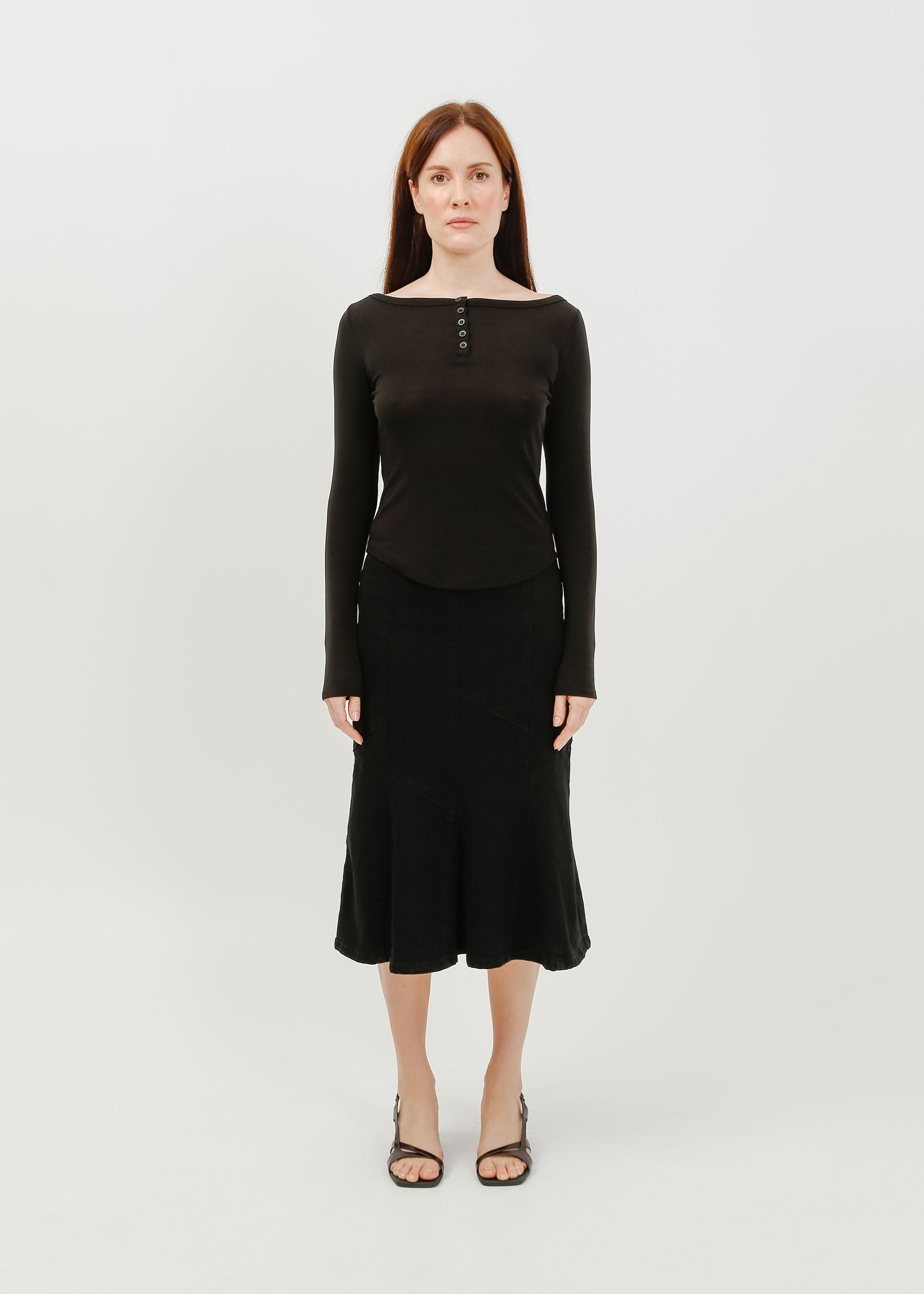 Melissa Denim Skirt / Washed Black - 
Washed Black (image 1)