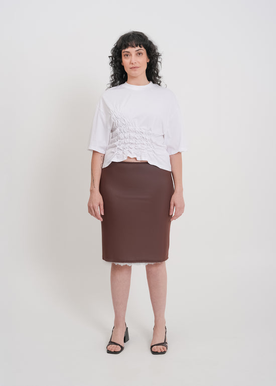 Kai Skirt / Chocolate-Baby Blue